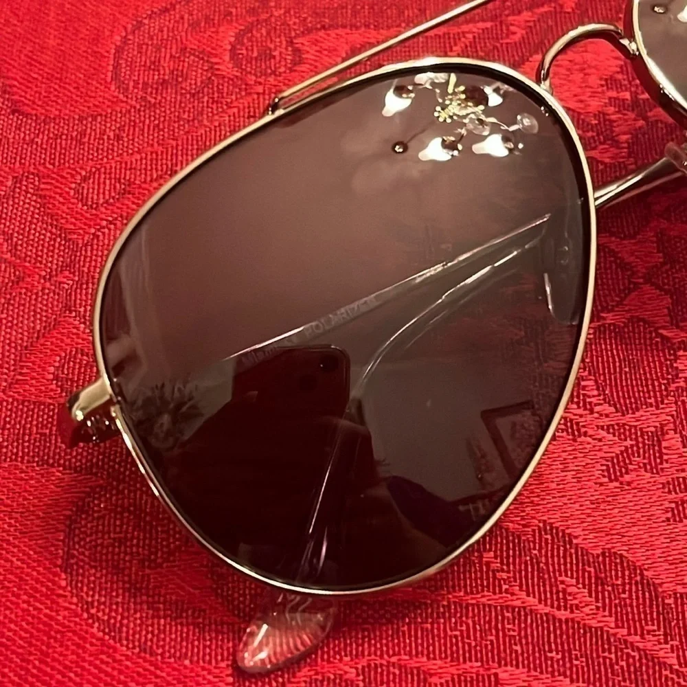 Brand New Floats Komodo Polarized Aviators Sunglasses Metal Silver Tone Frame